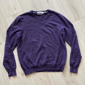 Calvin Klein Men's Purple Merino Wool Sweater